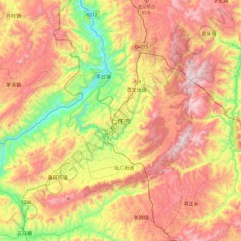 Renhuai topographic map, elevation, terrain