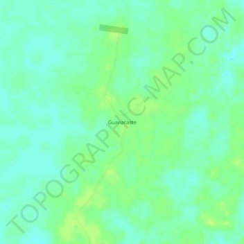Guanacaste topographic map, elevation, terrain