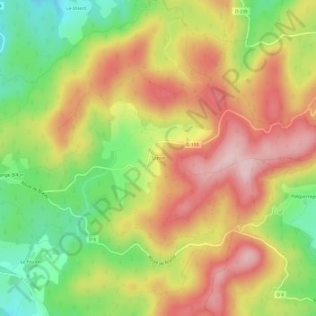 Sonne topographic map, elevation, terrain