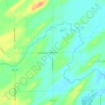 Englewood topographic map, elevation, terrain