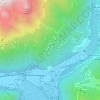 La Traverse topographic map, elevation, terrain