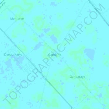 Gandaria topographic map, elevation, terrain
