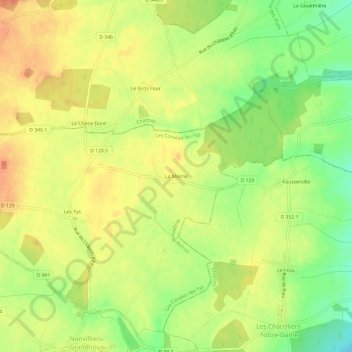 La Morrie topographic map, elevation, terrain