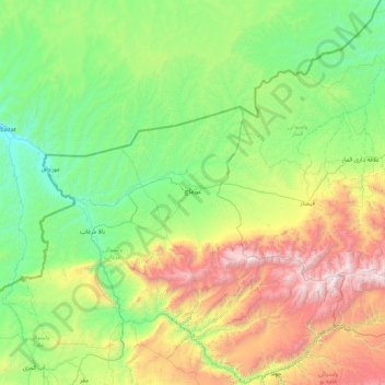 Ghormach topographic map, elevation, terrain
