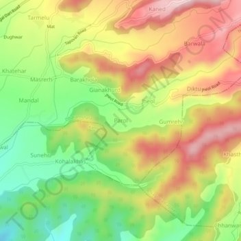 Parol topographic map, elevation, terrain
