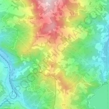 Lizzo topographic map, elevation, terrain