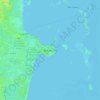 Belize City topographic map, elevation, terrain