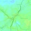 Pantai Hambawang Timur topographic map, elevation, terrain