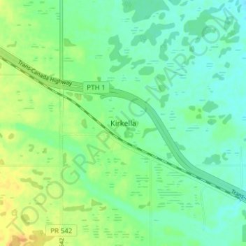Kirkella topographic map, elevation, terrain