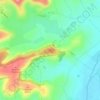 Mont d'Olivet topographic map, elevation, terrain