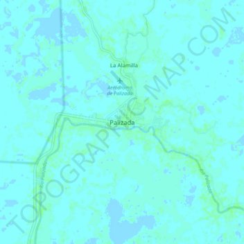 Palizada topographic map, elevation, terrain