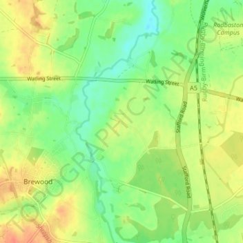 Clay Gates topographic map, elevation, terrain