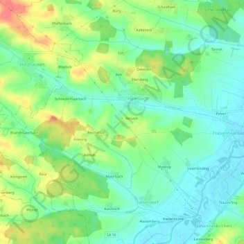 Wiethal topographic map, elevation, terrain
