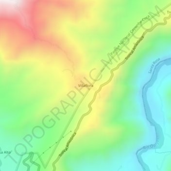 Villaflora topographic map, elevation, terrain