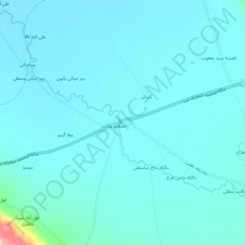 Robat topographic map, elevation, terrain