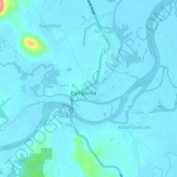 Centro topographic map, elevation, terrain