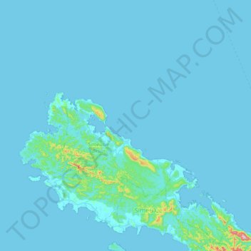 Pulau Tinggi topographic map, elevation, terrain