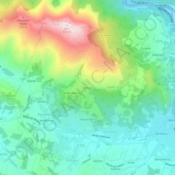 Andola topographic map, elevation, terrain