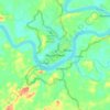 Muara Teweh topographic map, elevation, terrain