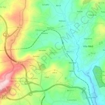 Ataíde topographic map, elevation, terrain