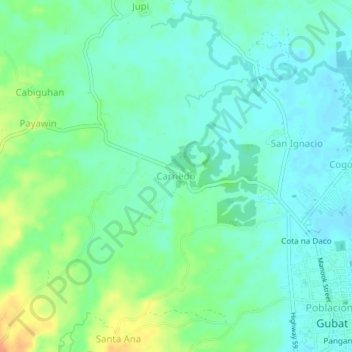 Carriedo topographic map, elevation, terrain