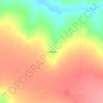 Cachoeira topographic map, elevation, terrain