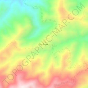 Rio Anope topographic map, elevation, terrain