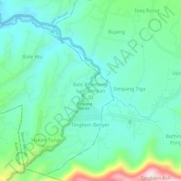 Bale Redelong/bale Simpan III topographic map, elevation, terrain