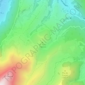 Le Tuco topographic map, elevation, terrain