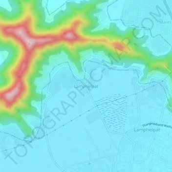 Lamphelpat topographic map, elevation, terrain