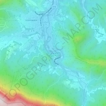 La Forge topographic map, elevation, terrain