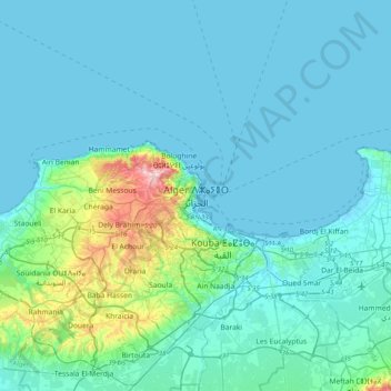 Alger topographic map, elevation, terrain