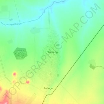 Chaneng topographic map, elevation, terrain