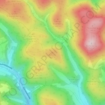 Schling topographic map, elevation, terrain