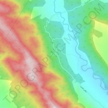 Nazanin topographic map, elevation, terrain