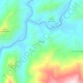 Rante topographic map, elevation, terrain
