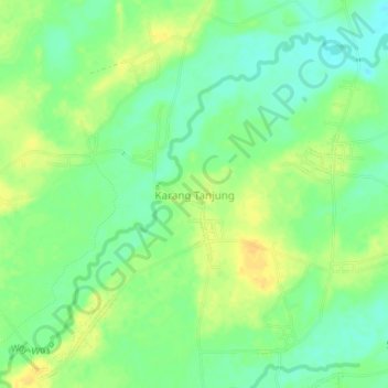 Karang Tanjung topographic map, elevation, terrain