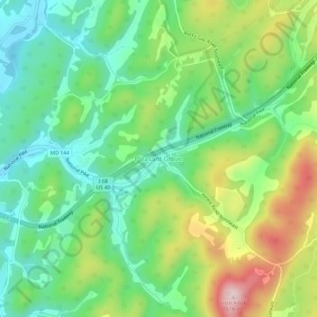 Pleasant Grove topographic map, elevation, terrain