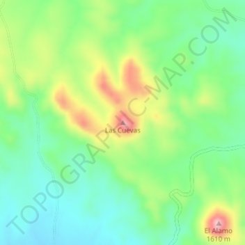 Las Cuevas topographic map, elevation, terrain