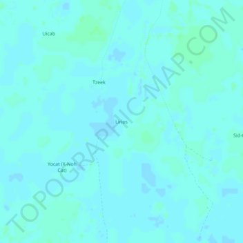 Lirios topographic map, elevation, terrain