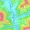 Wangdue Phodrang topographic map, elevation, terrain