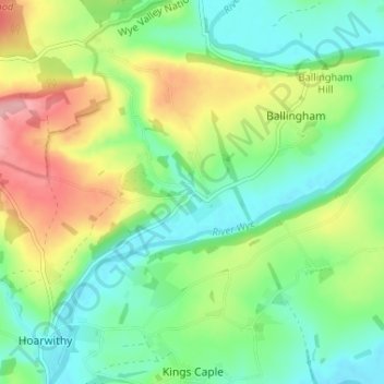 Carey topographic map, elevation, terrain