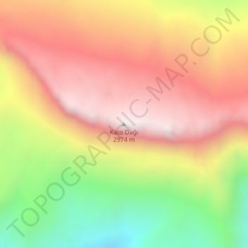 Kato Dağı topographic map, elevation, terrain
