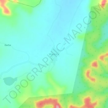 Waddur topographic map, elevation, terrain