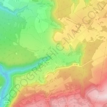 Éternoz topographic map, elevation, terrain