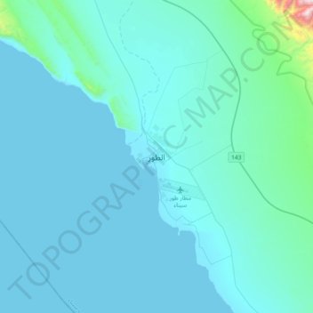 Al Tor topographic map, elevation, terrain