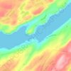 Miawpukek First Nation topographic map, elevation, terrain
