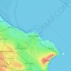 Dún Laoghaire topographic map, elevation, terrain