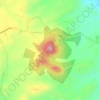Mount Balacbacan topographic map, elevation, terrain