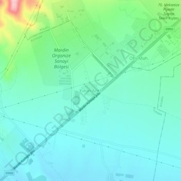 Yukarı Azıklı topographic map, elevation, terrain